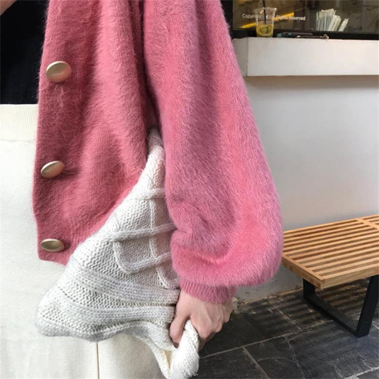 簡単にトレンドをプラスできるシャギーカーディガン ドロップショルダー | maison de LATIR | 詳細画像7 