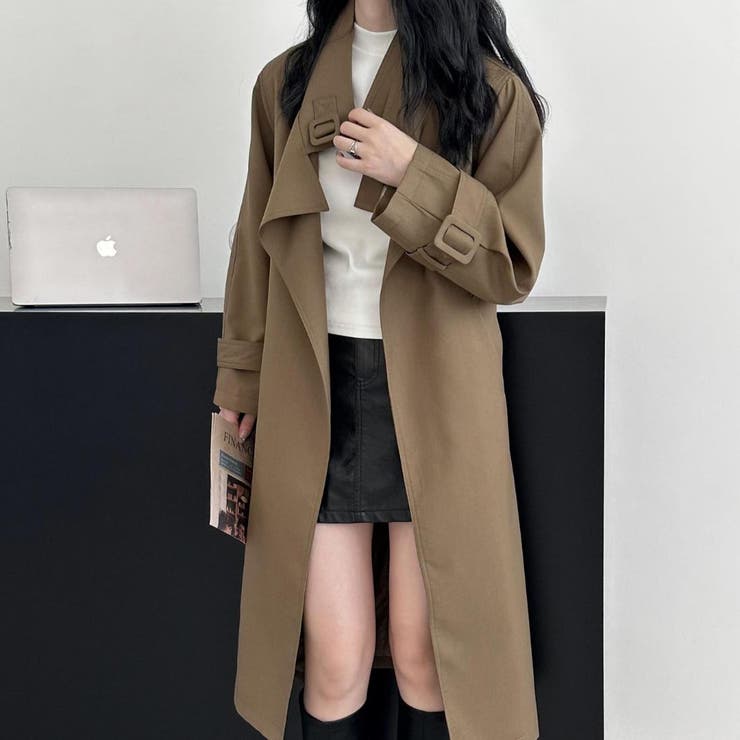 極美品☆トレンチコート ラムスキン ベルト ロング ユニセックス