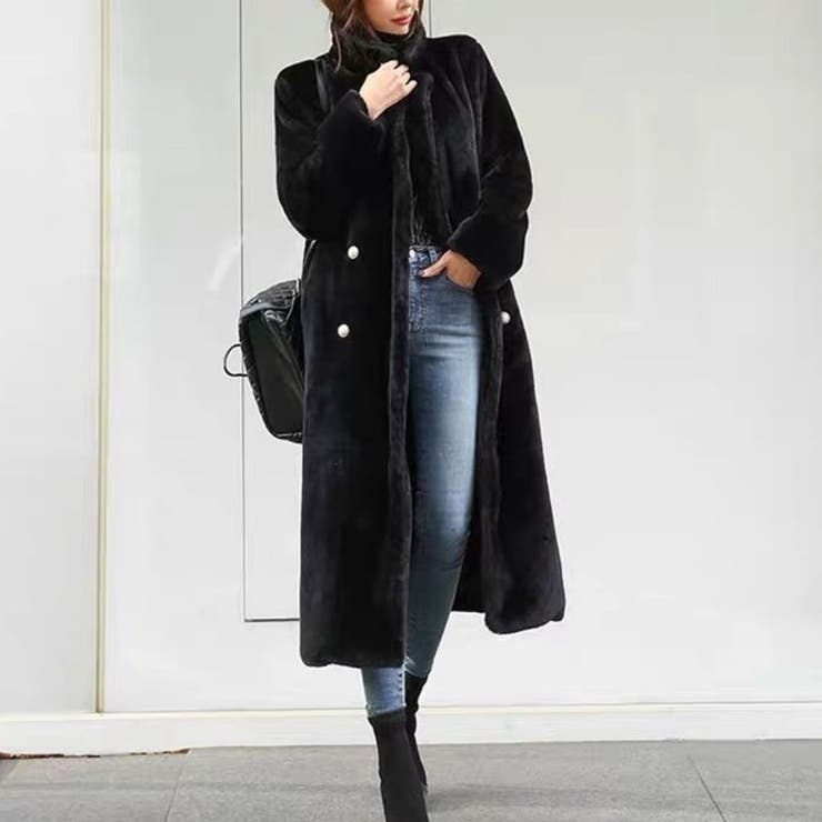 エコファー ガウン コート 暖かい ガウンコート ルーズロング レディース | maison de LATIR | 詳細画像2 