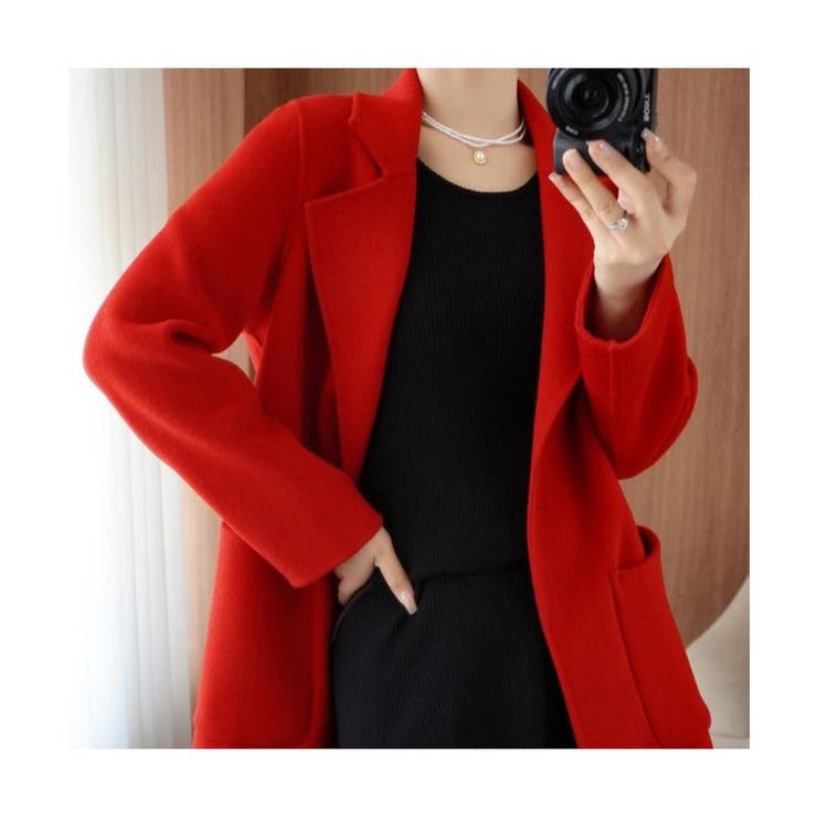 軽やかでソフトな着心地◎大人気のミドル丈チェースターコート ハーフコート | maison de LATIR | 詳細画像7 