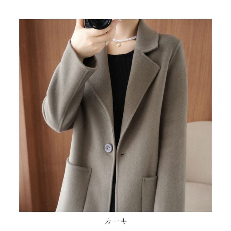軽やかでソフトな着心地◎大人気のミドル丈チェースターコート ハーフコート | maison de LATIR | 詳細画像17 