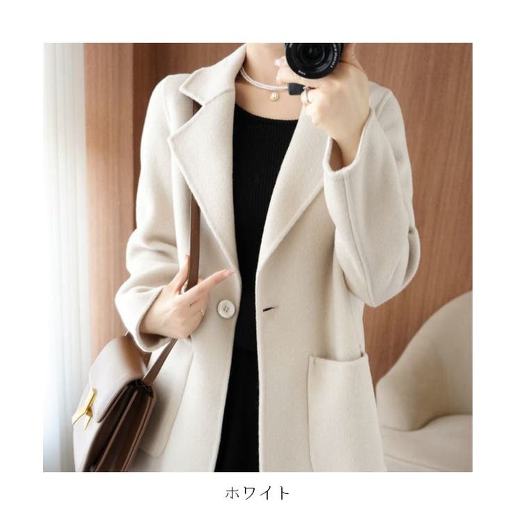 軽やかでソフトな着心地◎大人気のミドル丈チェースターコート ハーフコート | maison de LATIR | 詳細画像18 