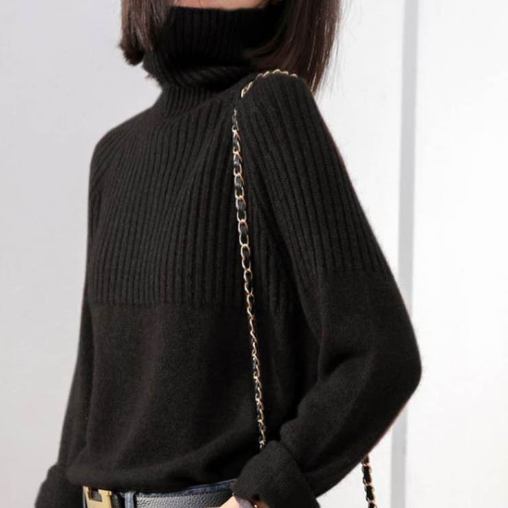 ブラック | フリース セーター ニット | maison de LATIR