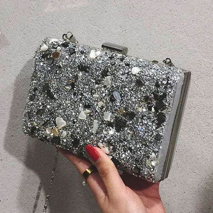 ラインストーンがゴージャスなスクエアミニバッグ ショルダーバッグ クラッチバッグ 品番 Msdl Forcement フォースメント のレディースファッション通販 Shoplist ショップリスト