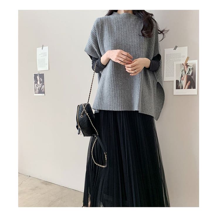 トレンドの大人カジュアルなニットベスト ナチュラル 可愛い | maison de LATIR | 詳細画像12 