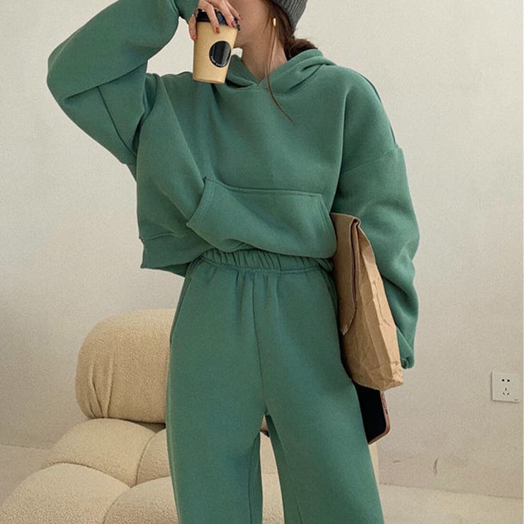 FIDES フィデス スウェット パーカー セットアップ L カーキ系 ゴルフ