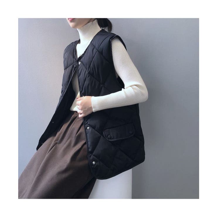 デイリー使いとして気軽に羽織れる中綿キルティングベスト ジレ カジュアル | maison de LATIR | 詳細画像2 