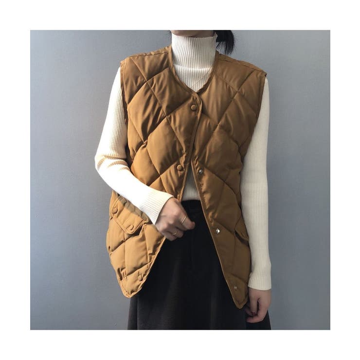 デイリー使いとして気軽に羽織れる中綿キルティングベスト ジレ カジュアル | maison de LATIR | 詳細画像4 