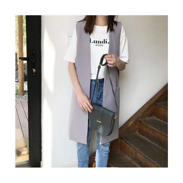 今季注目！即戦力ロングジレ ロング丈 ベスト | maison de LATIR | 詳細画像2 