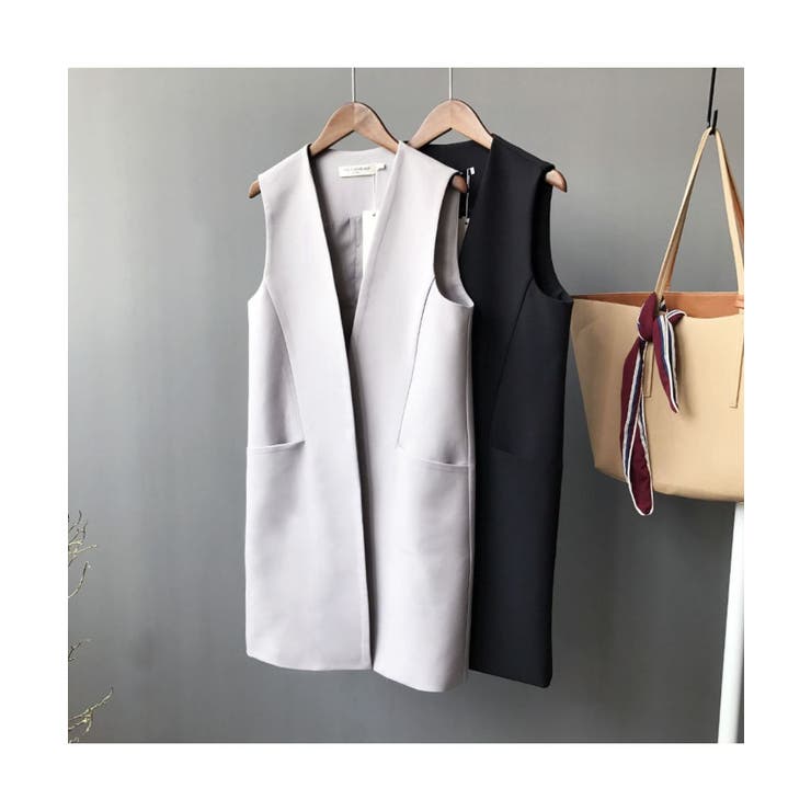 今季注目！即戦力ロングジレ ロング丈 ベスト | maison de LATIR | 詳細画像7 