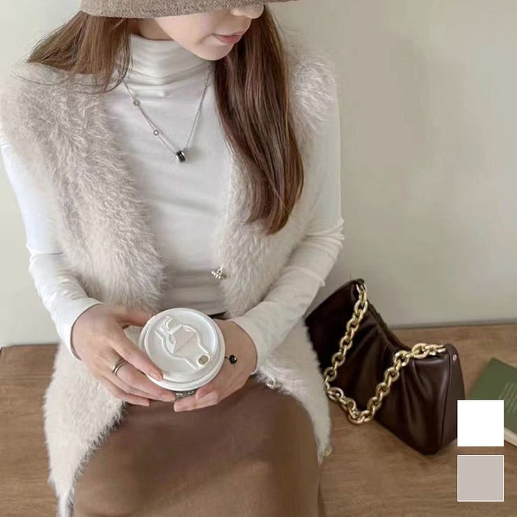 目を惹くシャギーファーベスト ファーベスト フェイクファー[品番