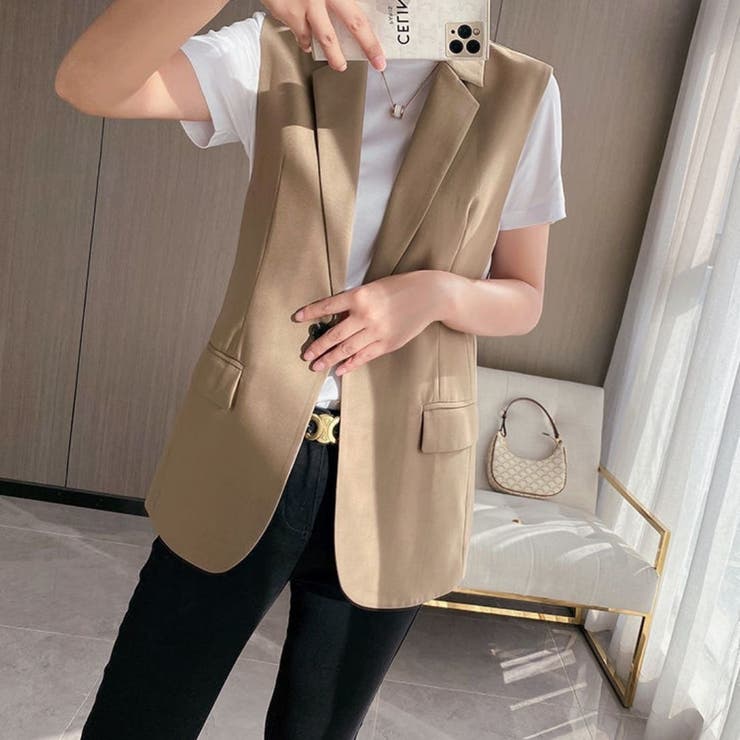 楽天市場】[SALE] フェイクレザー ベスト レディース ショート丈