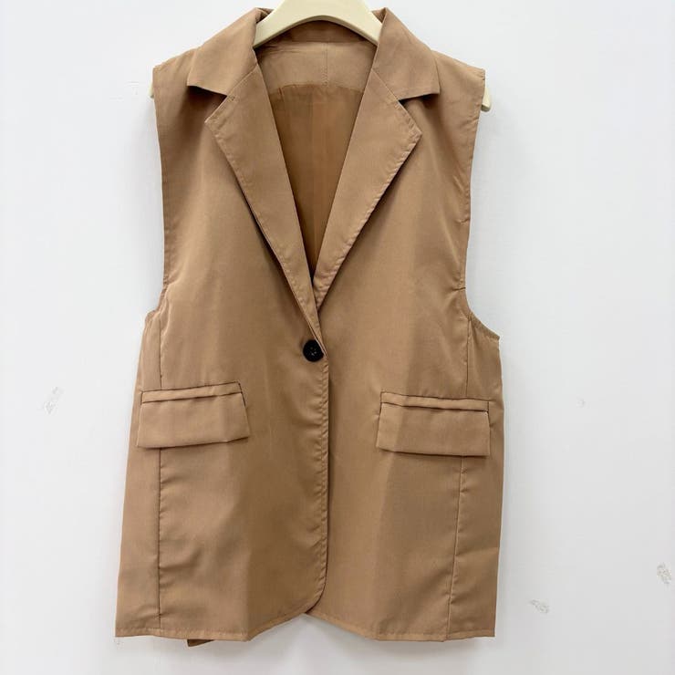 美品】プラージュ Linen smooth ジレ リネン100 ノースリーブ