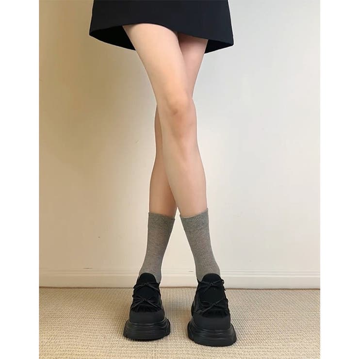 リボン×厚底が可愛い、7cm厚底シューズ スニーカー レディース | maison de LATIR | 詳細画像8 
