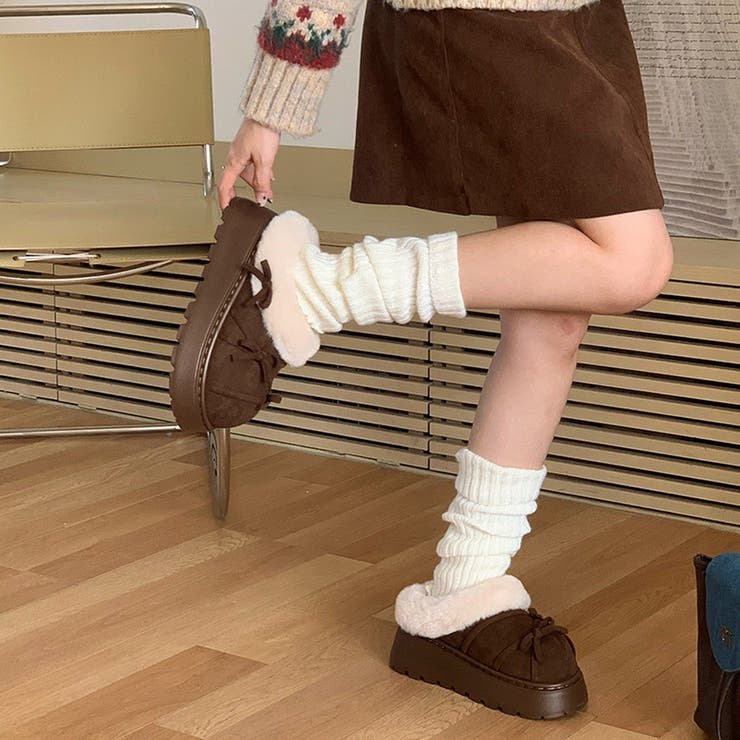 ふわふわファーが可愛い、6cm厚底ムートン風シューズ レディース ムートン風 | maison de LATIR | 詳細画像11 