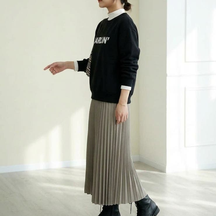 すっきりシルエットで着回しやすい、ロゴ入りシンプルスウェット レディース トレー… | maison de LATIR | 詳細画像9 
