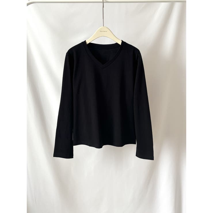 すっきりVネックで着回しやすい、ベーシック長袖Tシャツ レディース 長袖 | maison de LATIR | 詳細画像9 