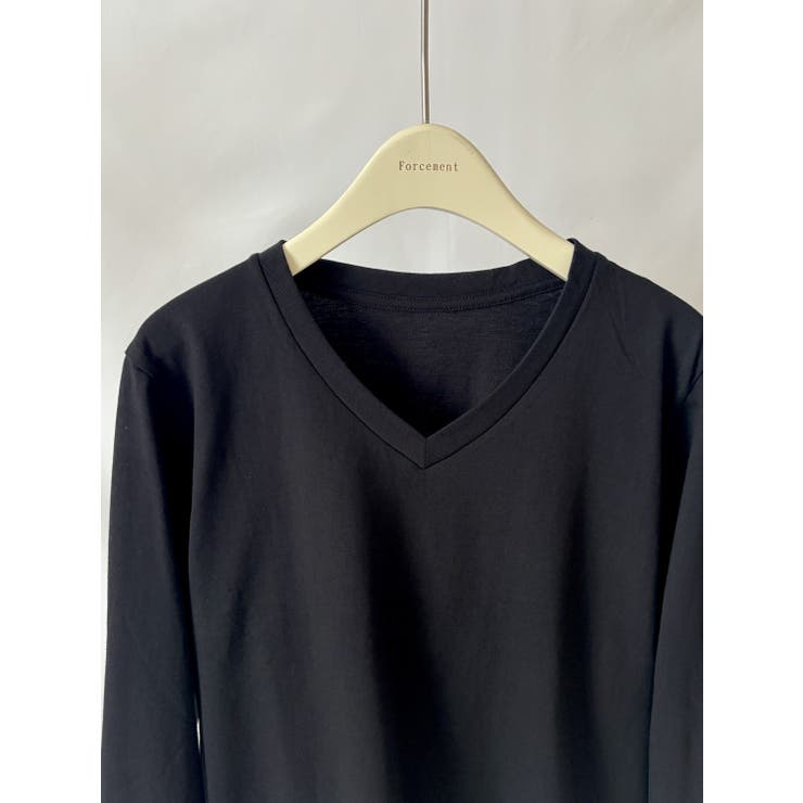 すっきりVネックで着回しやすい、ベーシック長袖Tシャツ レディース 長袖 | maison de LATIR | 詳細画像10 