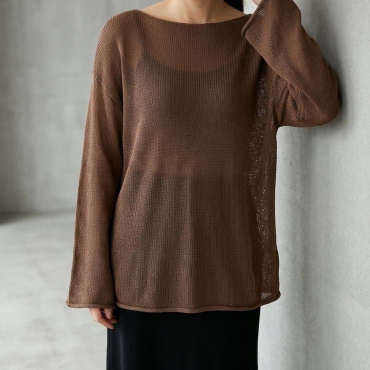 透け感が可愛い、ゆったりシアーニットトップス レディース ニット | maison de LATIR | 詳細画像6 