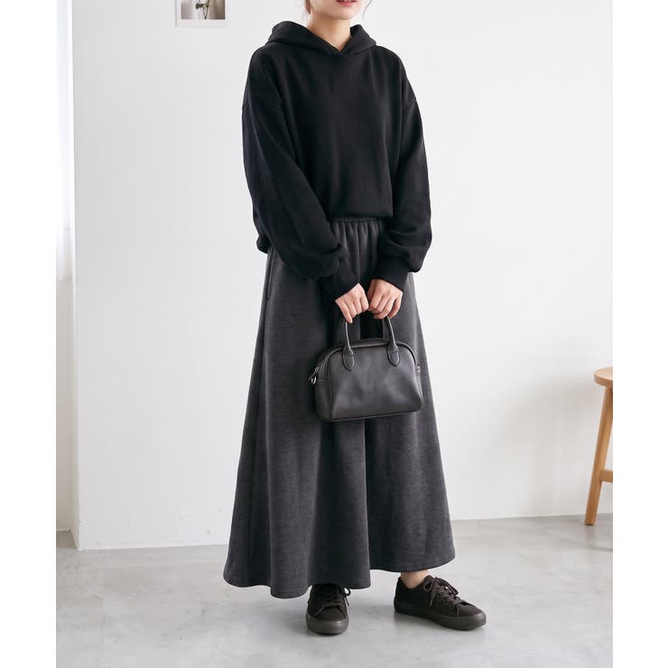 美しいシルエットと暖かさを両立した、裏起毛ロングフレアスカート ロングスカート … | maison de LATIR | 詳細画像9 