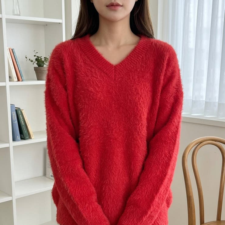 ふんわり素材が可愛い、ロング丈シャギーニット レディース シャギーニット | maison de LATIR | 詳細画像11 