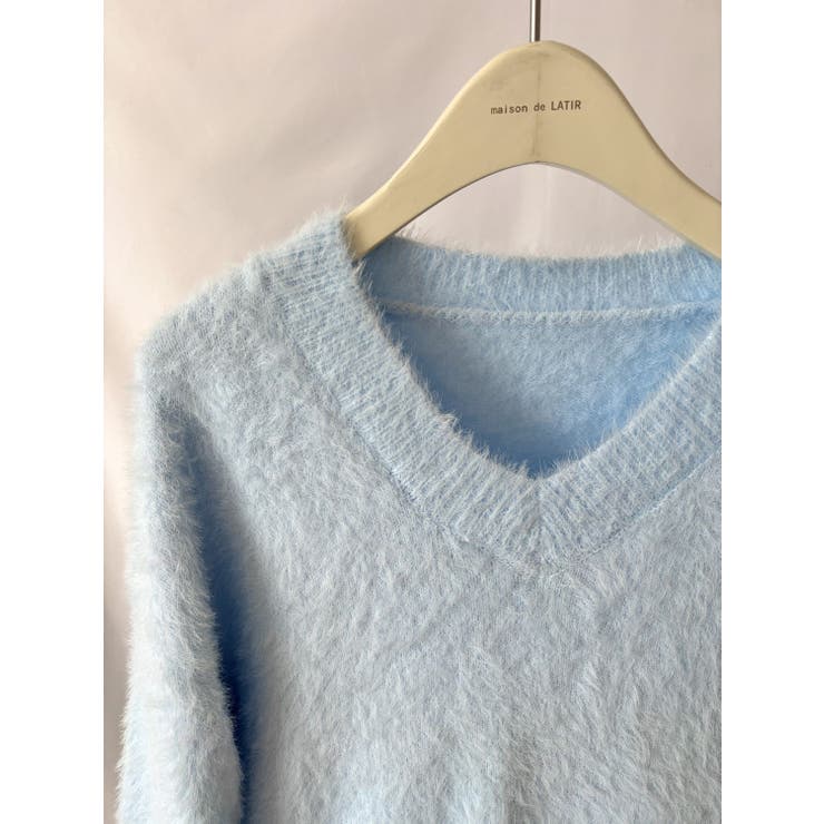 ふんわり素材が可愛い、ロング丈シャギーニット レディース シャギーニット | maison de LATIR | 詳細画像14 
