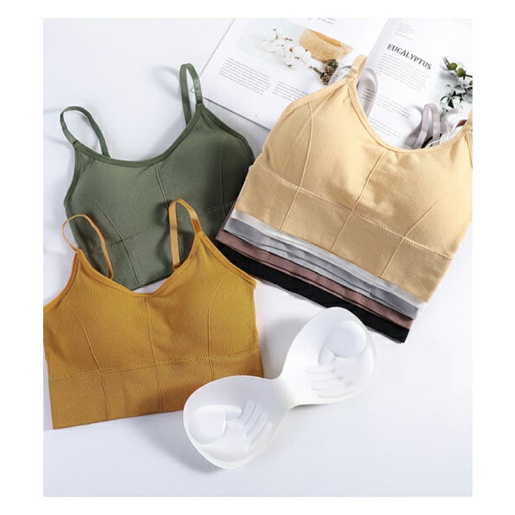 カップ付きノンワイヤーブラトップ 選べる2枚SET 韓国ファッション | maison de LATIR | 詳細画像10 