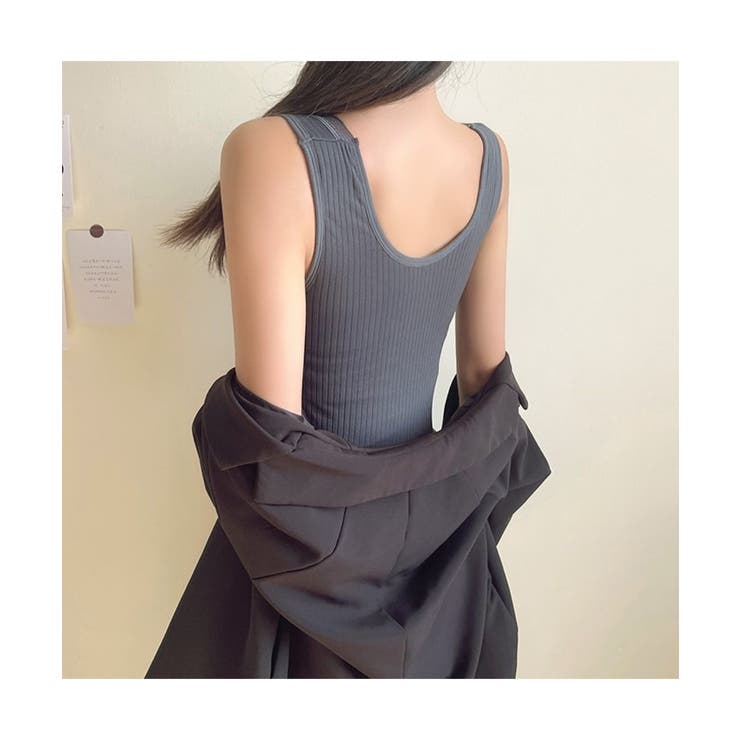 レースデザインが上品なカップ付き裏起毛タンクトップVネックインナーノンワイヤーオシャレ防寒裏ボアストレッチ