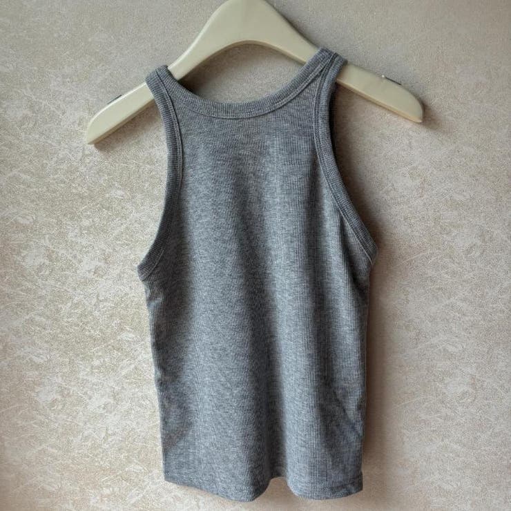 胸元を気にしない浅いクルーネックリブタンクトップ デイリーユース インナー | maison de LATIR | 詳細画像10 
