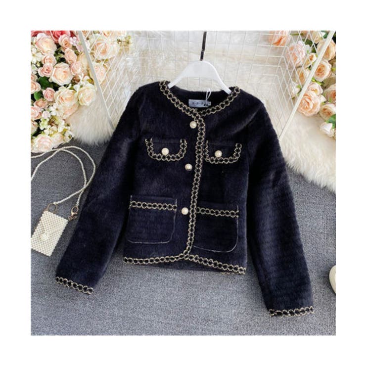 コーデを上品に仕上げるパールボタンニットカーディガン ゴールドボタン 秋 | maison de LATIR | 詳細画像8 