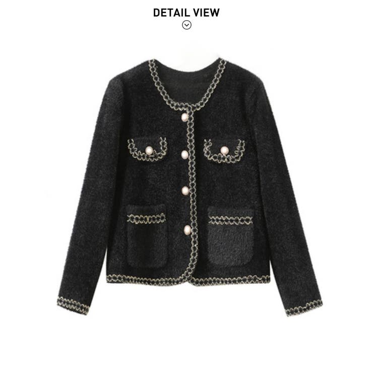 コーデを上品に仕上げるパールボタンニットカーディガン ゴールドボタン 秋 | maison de LATIR | 詳細画像13 