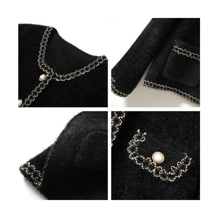 コーデを上品に仕上げるパールボタンニットカーディガン ゴールドボタン 秋 | maison de LATIR | 詳細画像14 