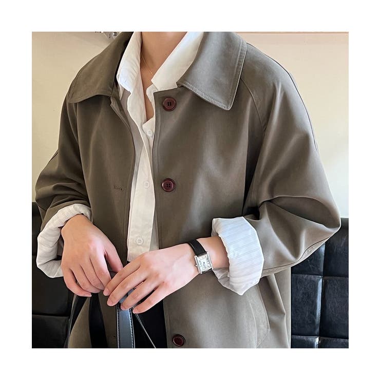 いつものスタイリングを格上げしてくれるステンカラーロングコート 大人 シンプル | maison de LATIR | 詳細画像2 