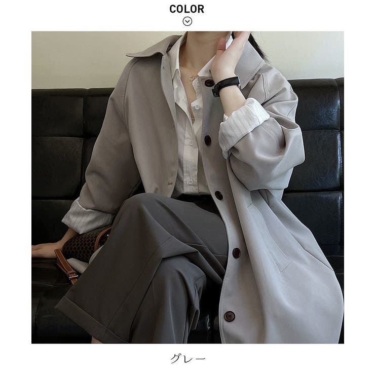 いつものスタイリングを格上げしてくれるステンカラーロングコート 大人 シンプル | maison de LATIR | 詳細画像18 