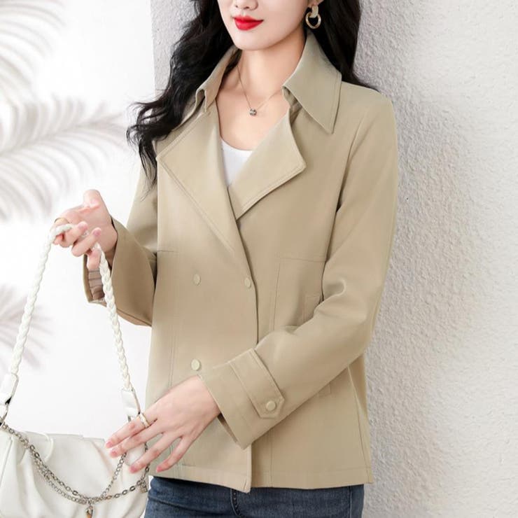 マットな生地感のカジュアルコート コート ショート丈 | maison de LATIR | 詳細画像3 