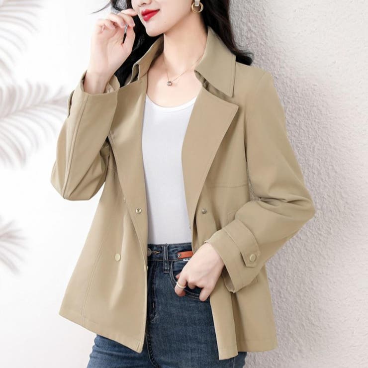 マットな生地感のカジュアルコート コート ショート丈 | maison de LATIR | 詳細画像4 