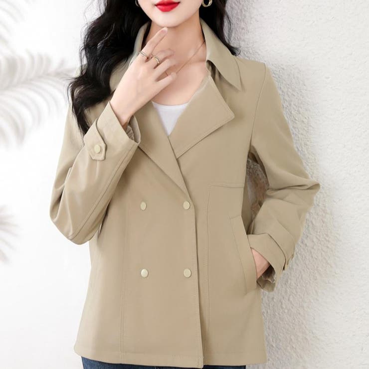 マットな生地感のカジュアルコート コート ショート丈 | maison de LATIR | 詳細画像7 