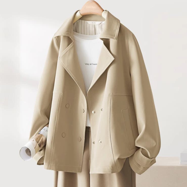 マットな生地感のカジュアルコート コート ショート丈 | maison de LATIR | 詳細画像1 