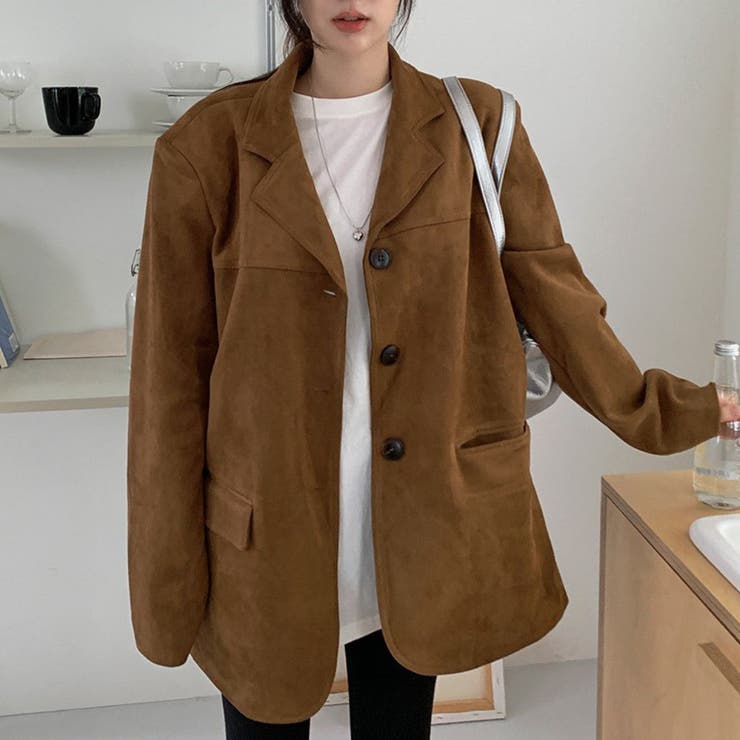 冬はこなれスウェードジャケット オーバーサイズ 韓国 | maison de LATIR | 詳細画像11 