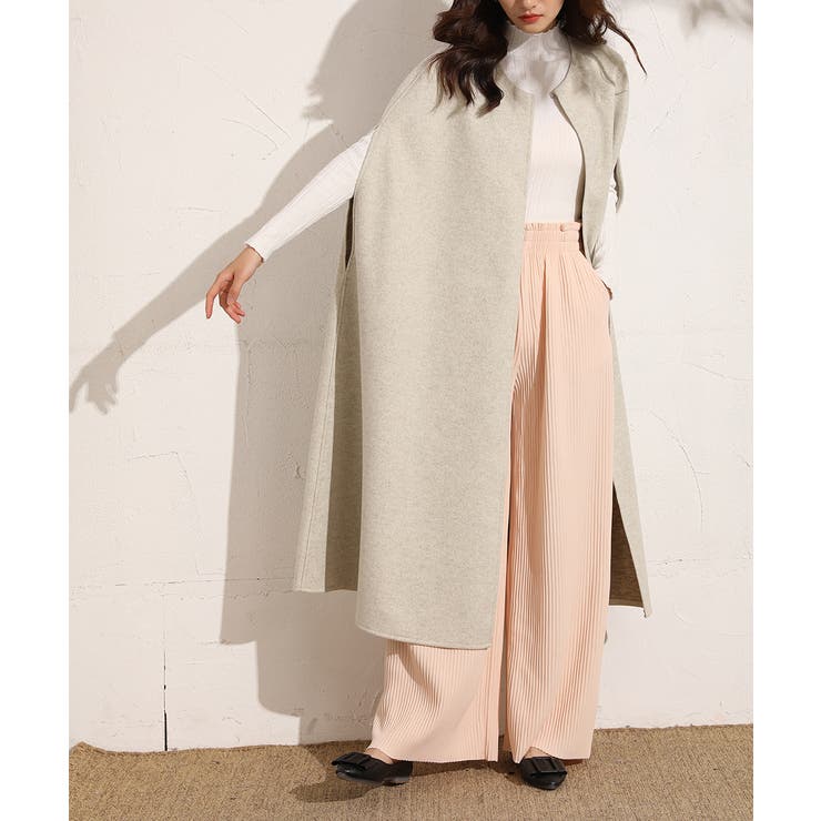 コーデを大人っぽく仕上げるノースリーブミドル丈コート アウター ジレ | maison de LATIR | 詳細画像7 