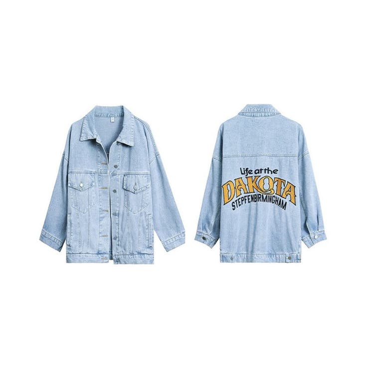 バックの刺繍ロゴがかわいいデニムジャケット カジュアル 韓国 品番 Msdl Maison De Latir メゾンドラティール のレディースファッション通販 Shoplist ショップリスト