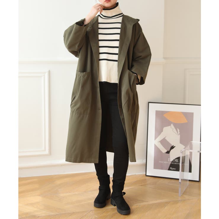 バイカラーレーストレンチCO[品番：IGAW0001522]｜axes femme