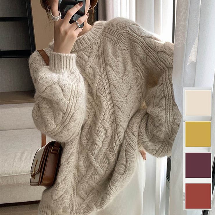 大人こなれ感を演出し幅広いスタイリングに活躍するクルーネックニット | maison de LATIR | 詳細画像1 