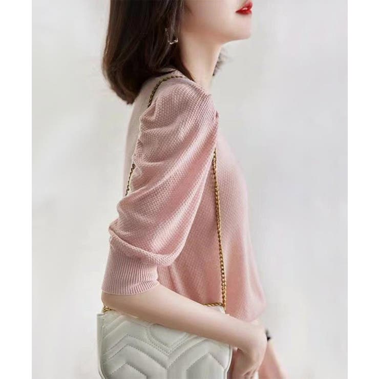 美品✨】マルティニーク ふわふわ パフスリーブ ニットプル