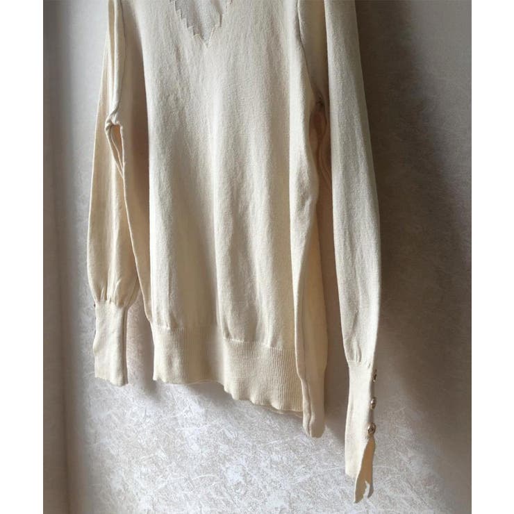 おしゃれポイント盛り沢山デザインニット 秋ニット 首元フリル | maison de LATIR | 詳細画像9 