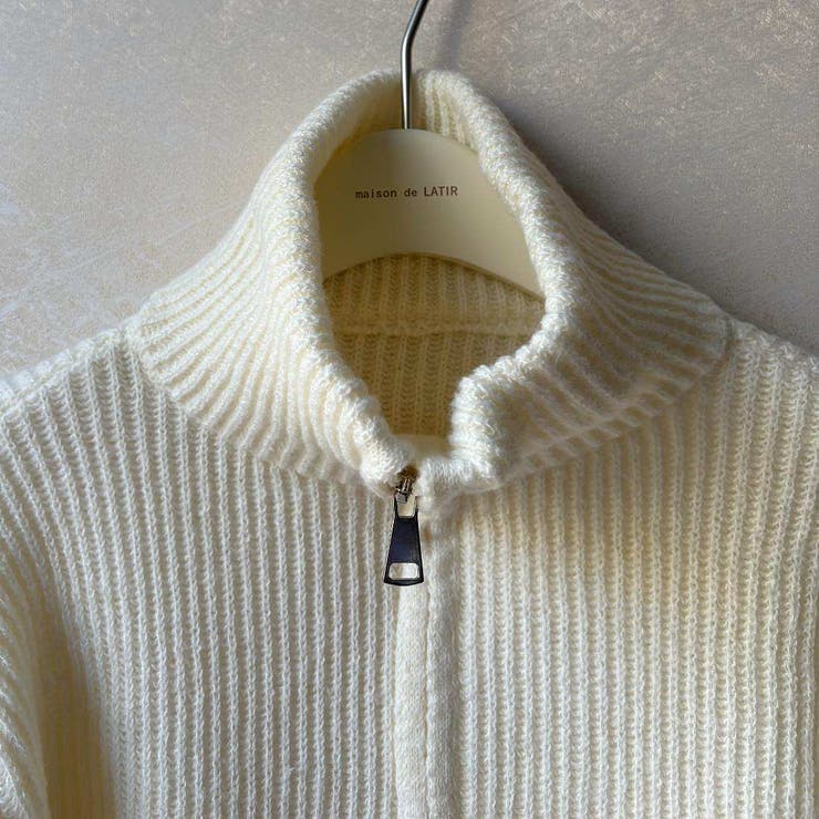 ハイネックジッパーニット ニット トップス[品番：MSDL0003141