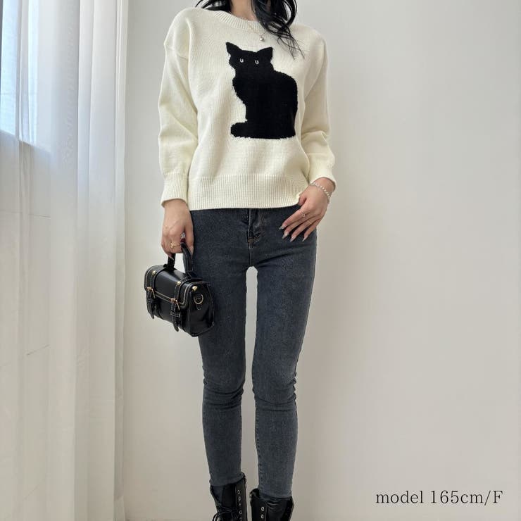 猫デザインのニット ニット トップス | maison de LATIR | 詳細画像2 