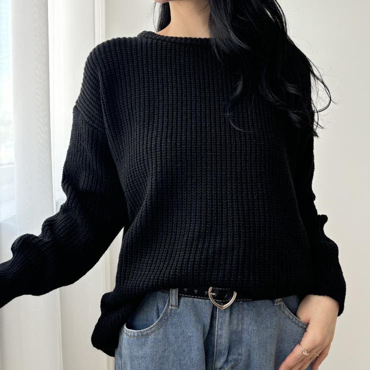 ゆったりカラーニット ニット セーター | maison de LATIR | 詳細画像4 