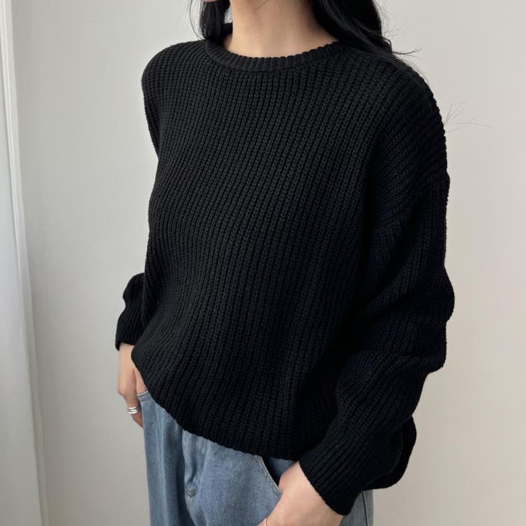 ゆったりカラーニット ニット セーター | maison de LATIR | 詳細画像6 