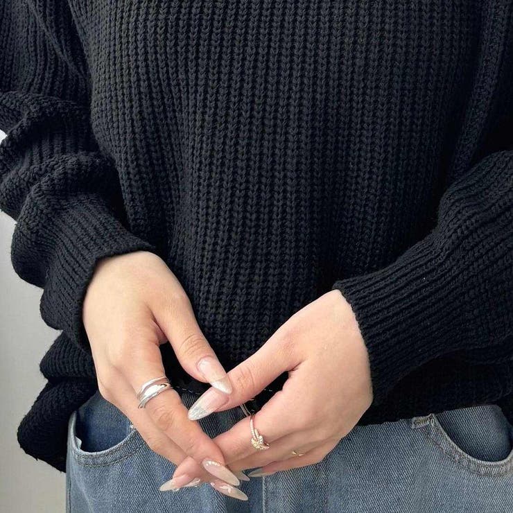 ゆったりカラーニット ニット セーター | maison de LATIR | 詳細画像8 